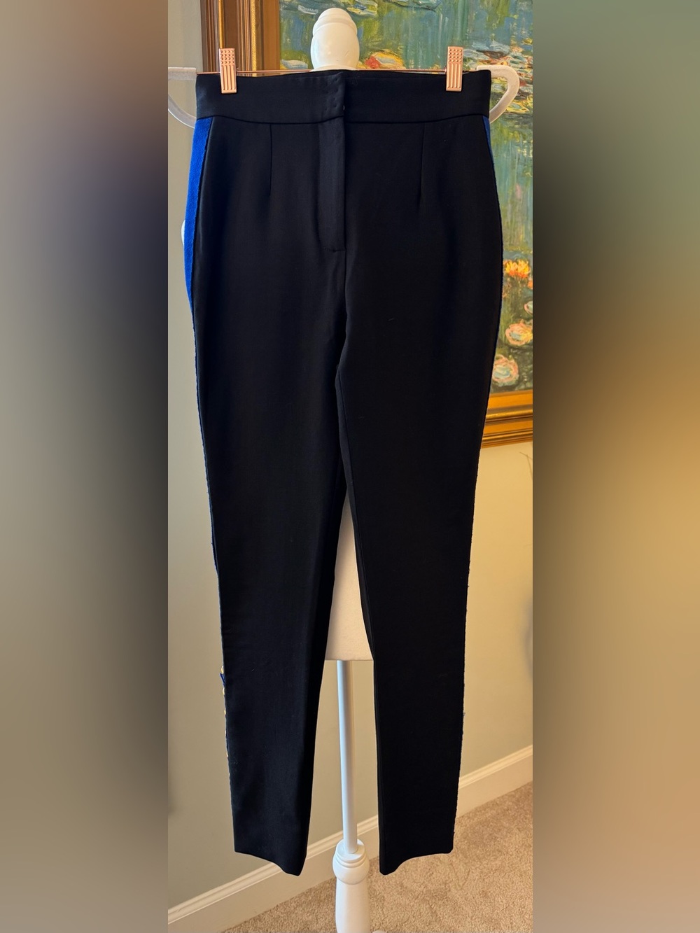 Dolce & Gabbana Cropped Military Embellished Wool Pants Size 38 - 25" Waist NWOT